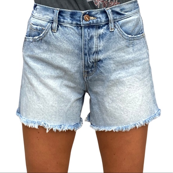 bohme Pants - BOHME High Mom Denim Shorts Boutique Distressed